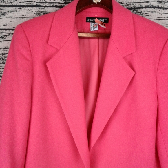 💯Wool single breasted one button oversized blazer - Picture 4 of 8